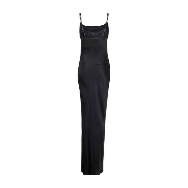 Silk Bias Maxi Dress Black
