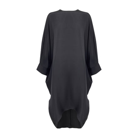 Silk Sandwash Drape Dress