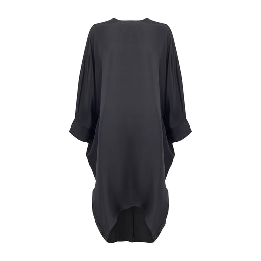 Silk Sandwash Drape Dress