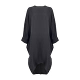 Silk Sandwash Drape Dress Black