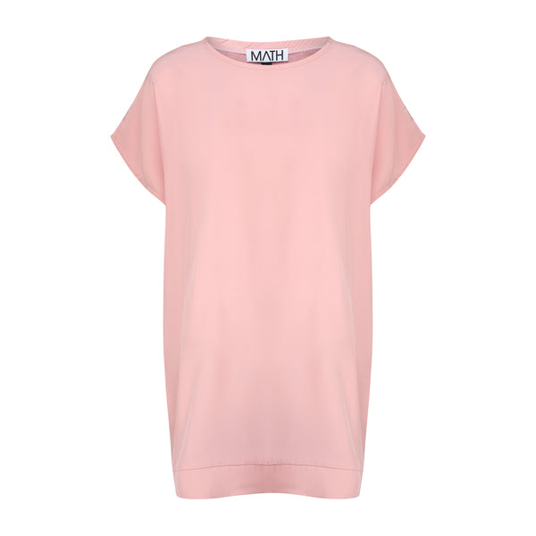 Silk Sheerback Tee Pink