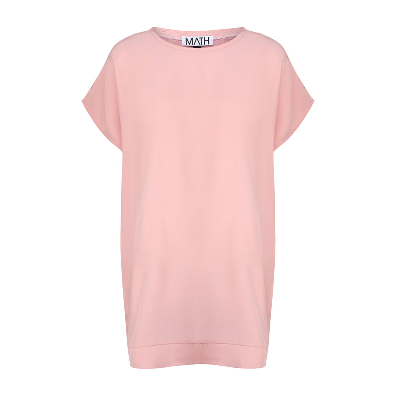 Silk Sheerback Tee Pink